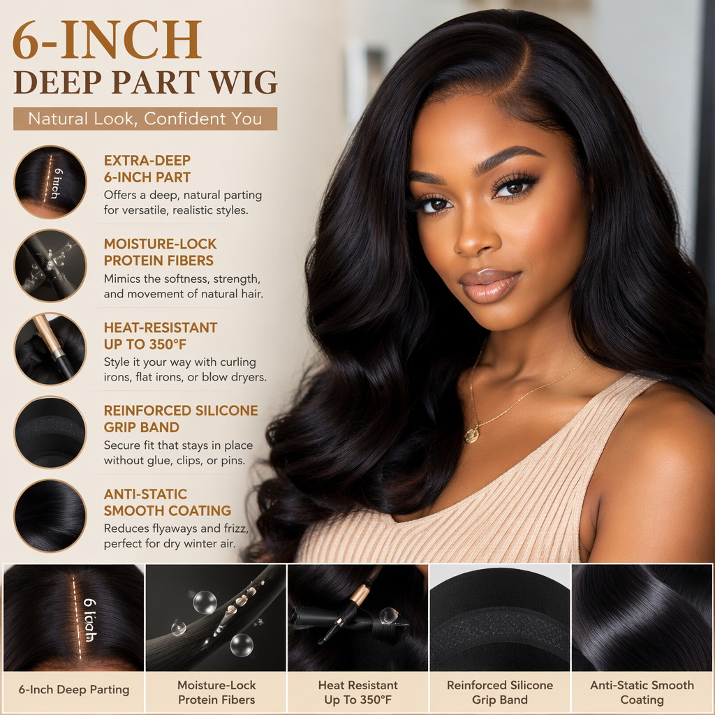 KRYPAAA™ VelvetTouch Deep Part Wig