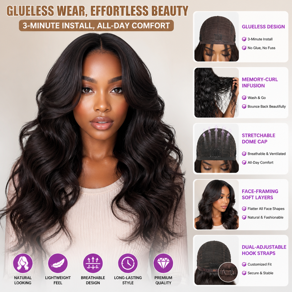 KRYPAAA™ CloudWave Glueless Closure Wig