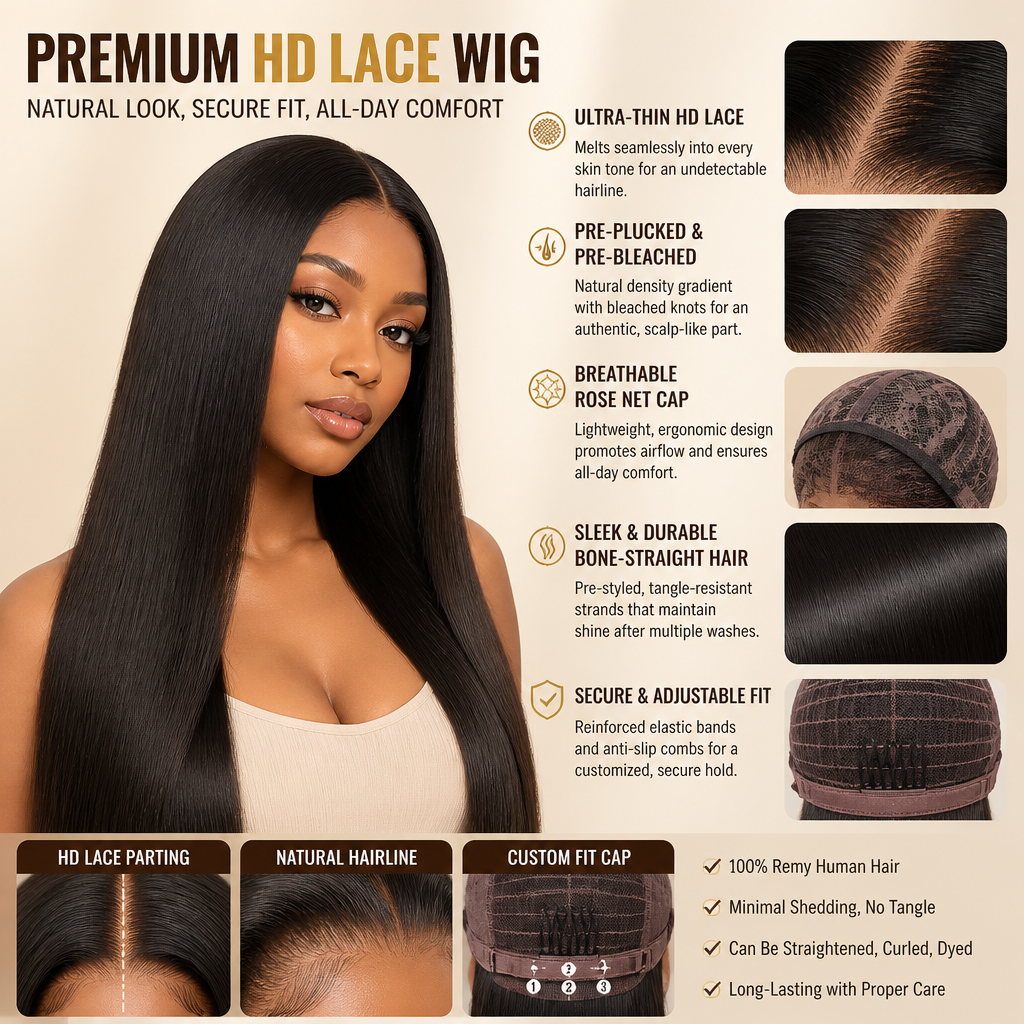 KRYPAAA™ Luminous Silk HD Lace Front Wig
