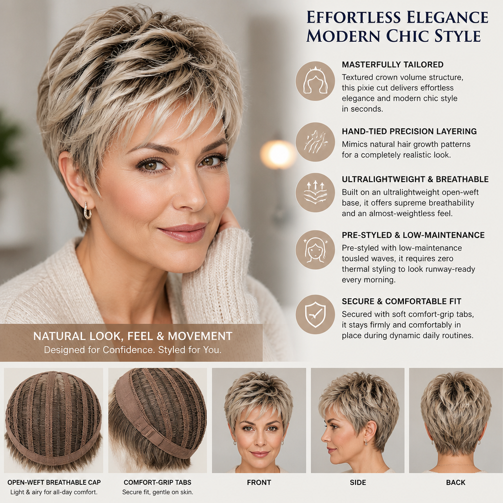 KRYPAAA™ CrownVolume Pixie Cut